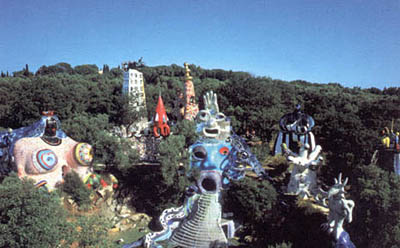 The Giardini di Tarocchi, seen from a distance