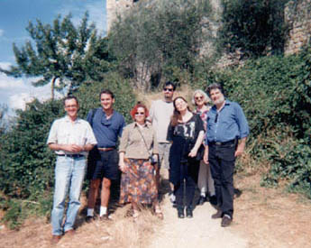 The travelers in Monteriggioni